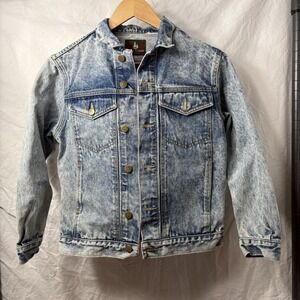 Vintage High Sierra Denim Trucker Jacket Acid Wash 90S Grunge Western Women's Sm